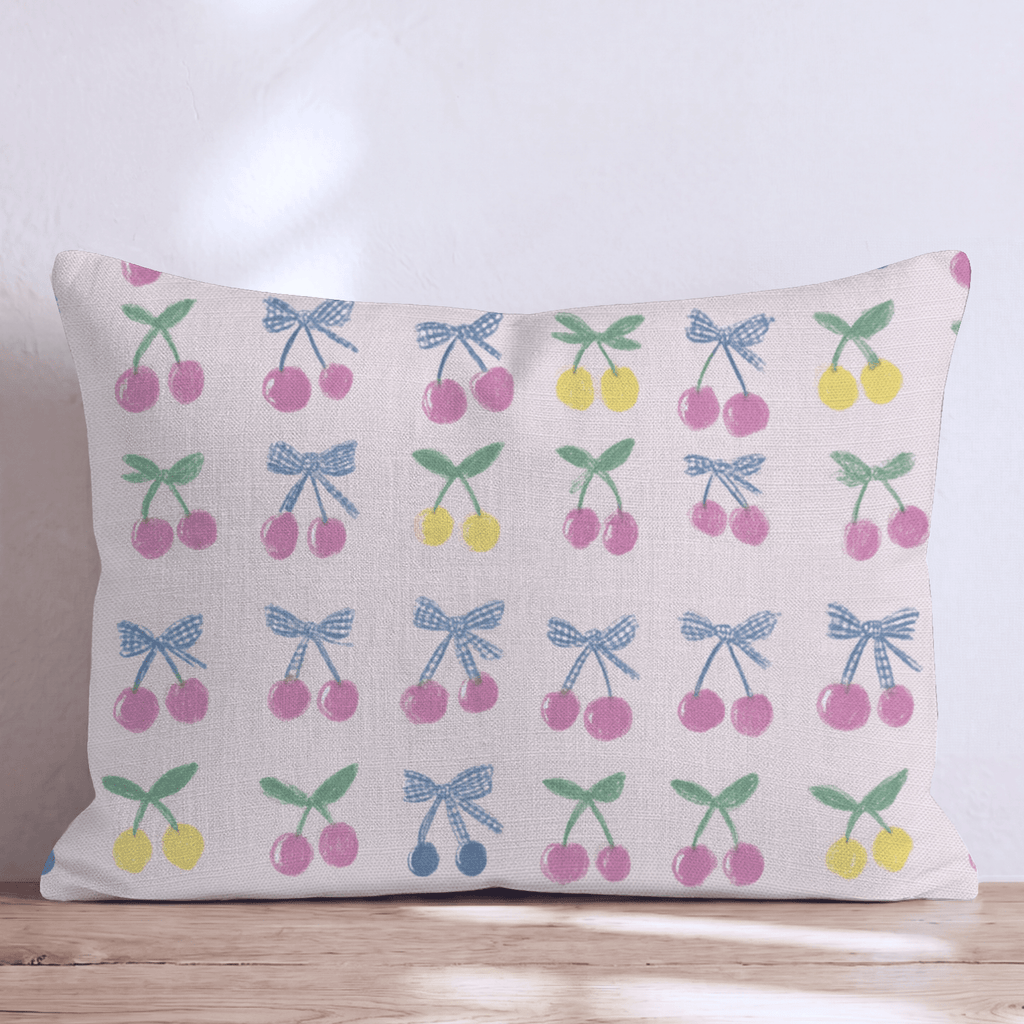 Gingham Berries Throw Pillow - Hillcroft Home