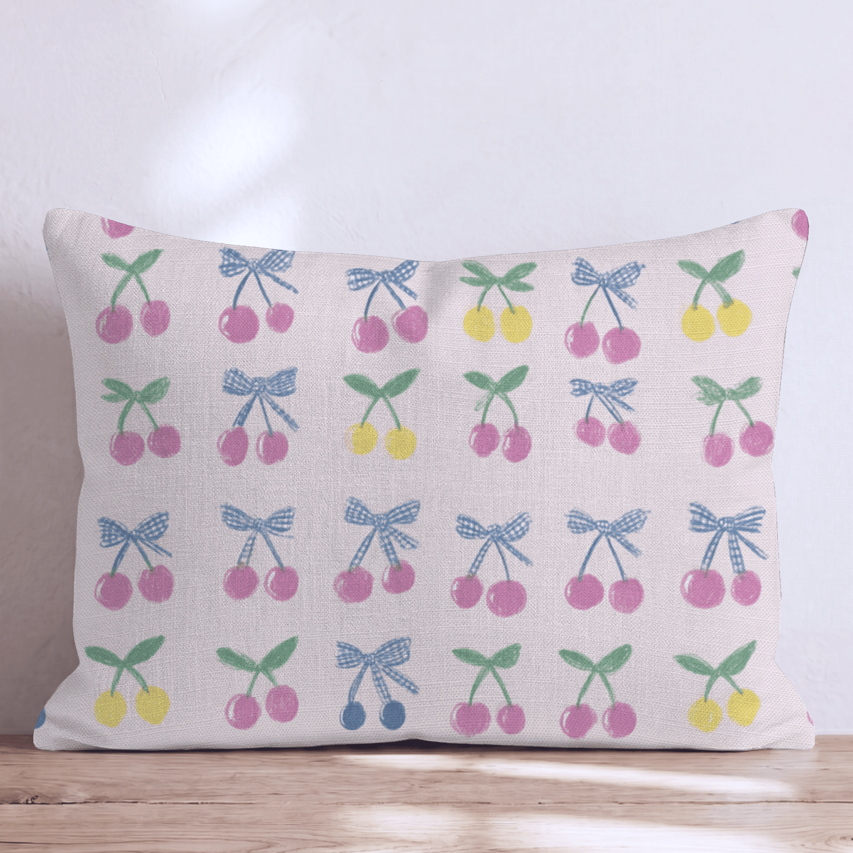 Gingham Berries Throw Pillow - Hillcroft Home