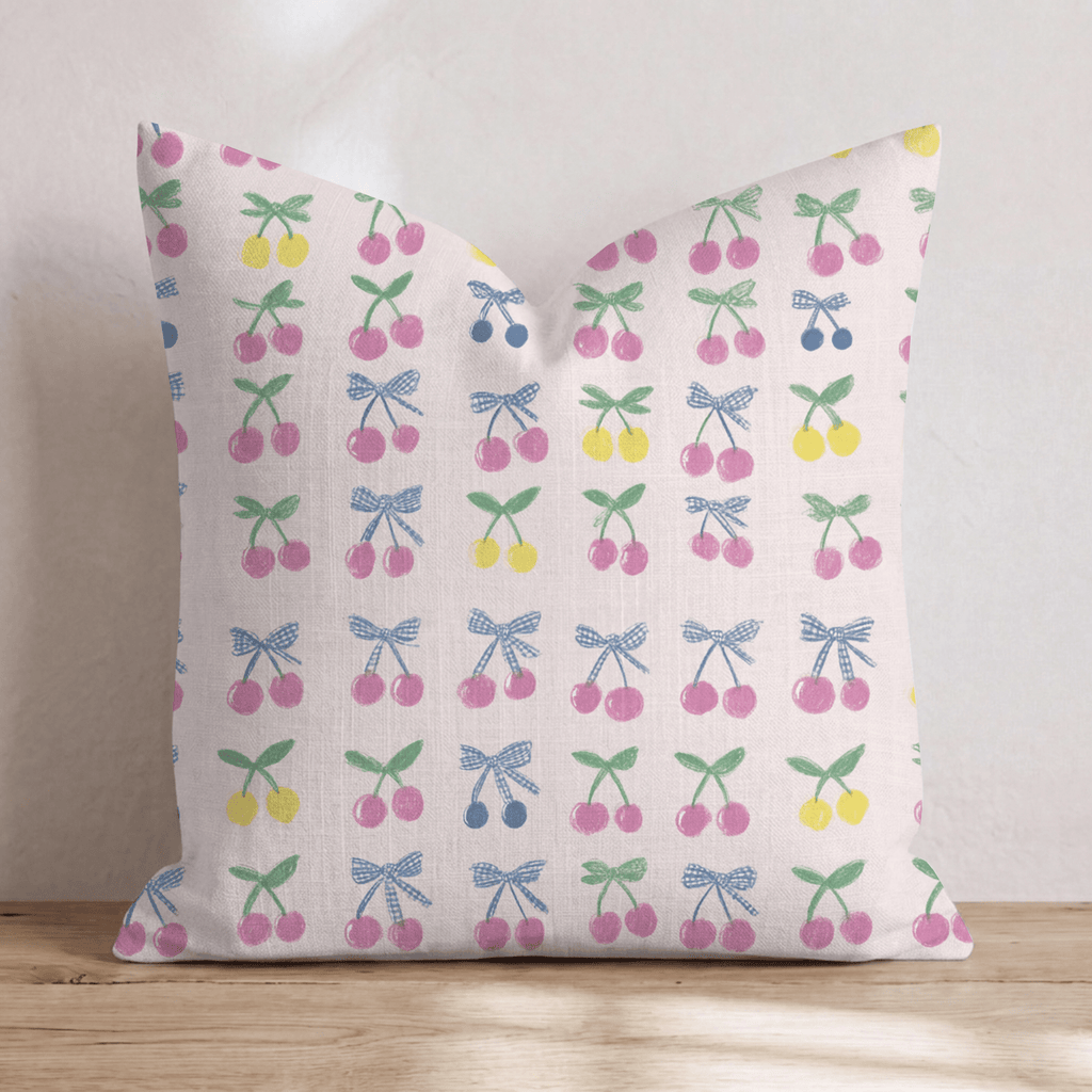 Gingham Berries Throw Pillow - Hillcroft Home