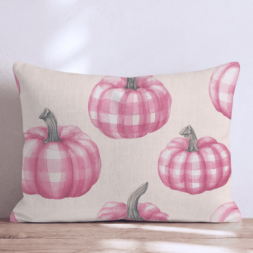 Gingham Gourds Throw Pillow - Hillcroft Home