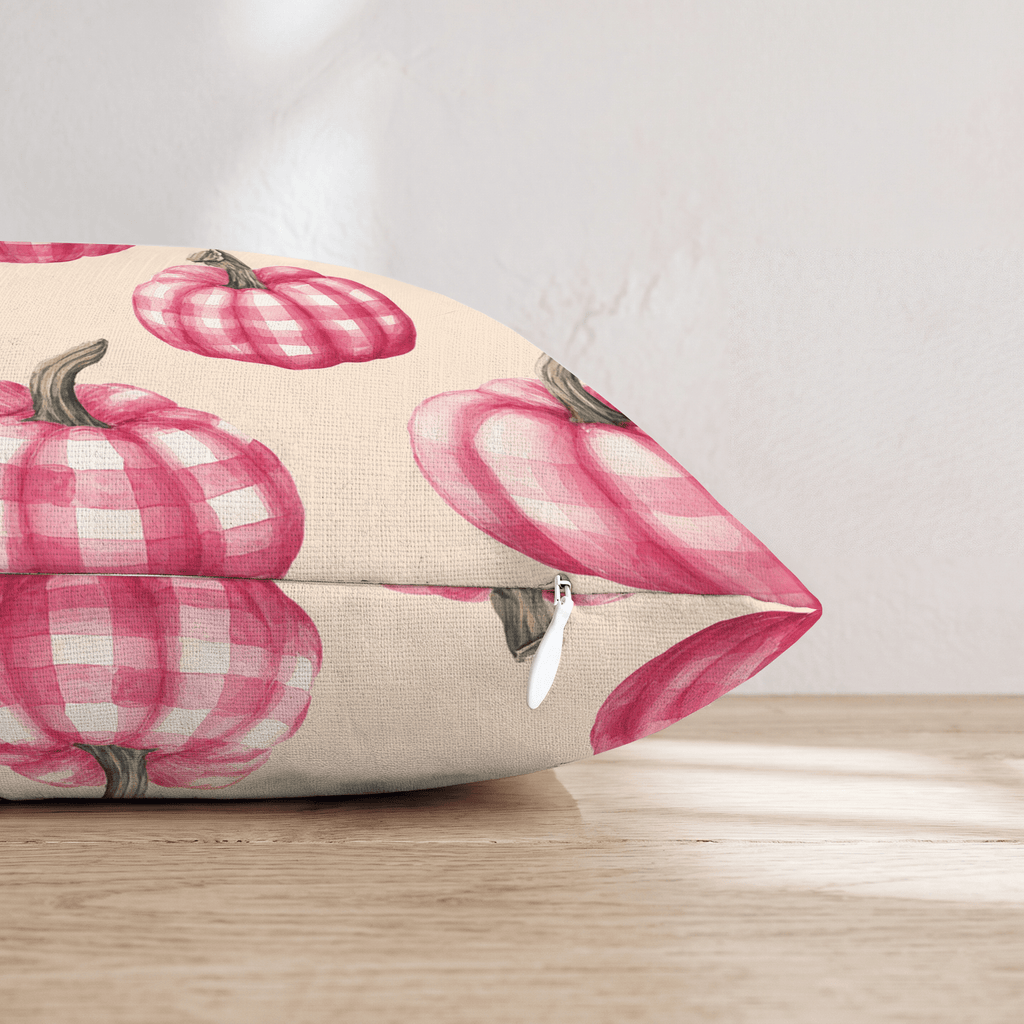 Gingham Gourds Throw Pillow - Hillcroft Home