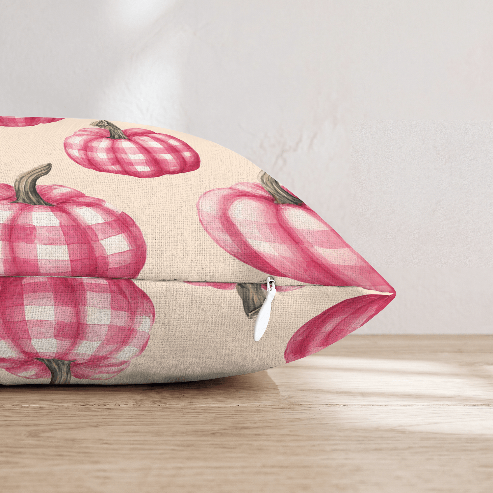 Gingham Gourds Throw Pillow - Hillcroft Home