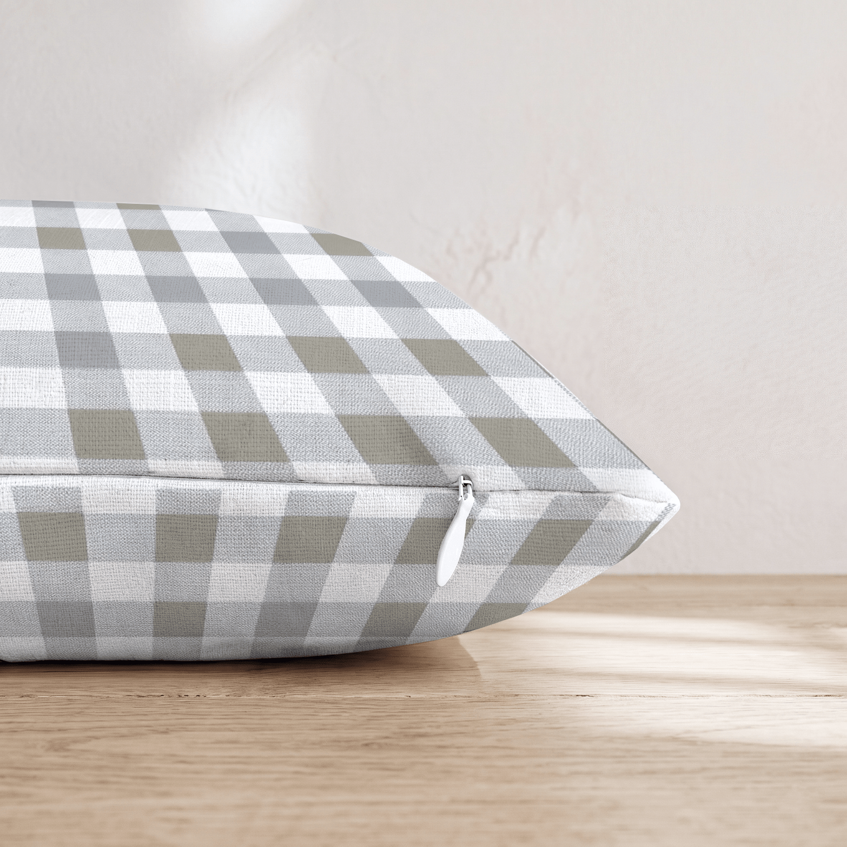 Gingham Sky Throw Pillow - Hillcroft Home