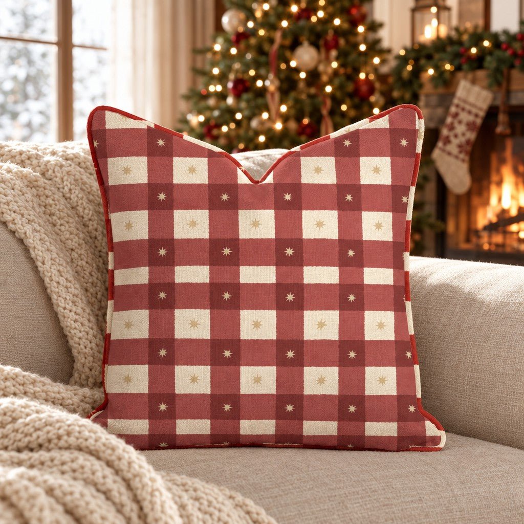 Gingham Style Throw Pillow throw pillow - Hillcroft Home