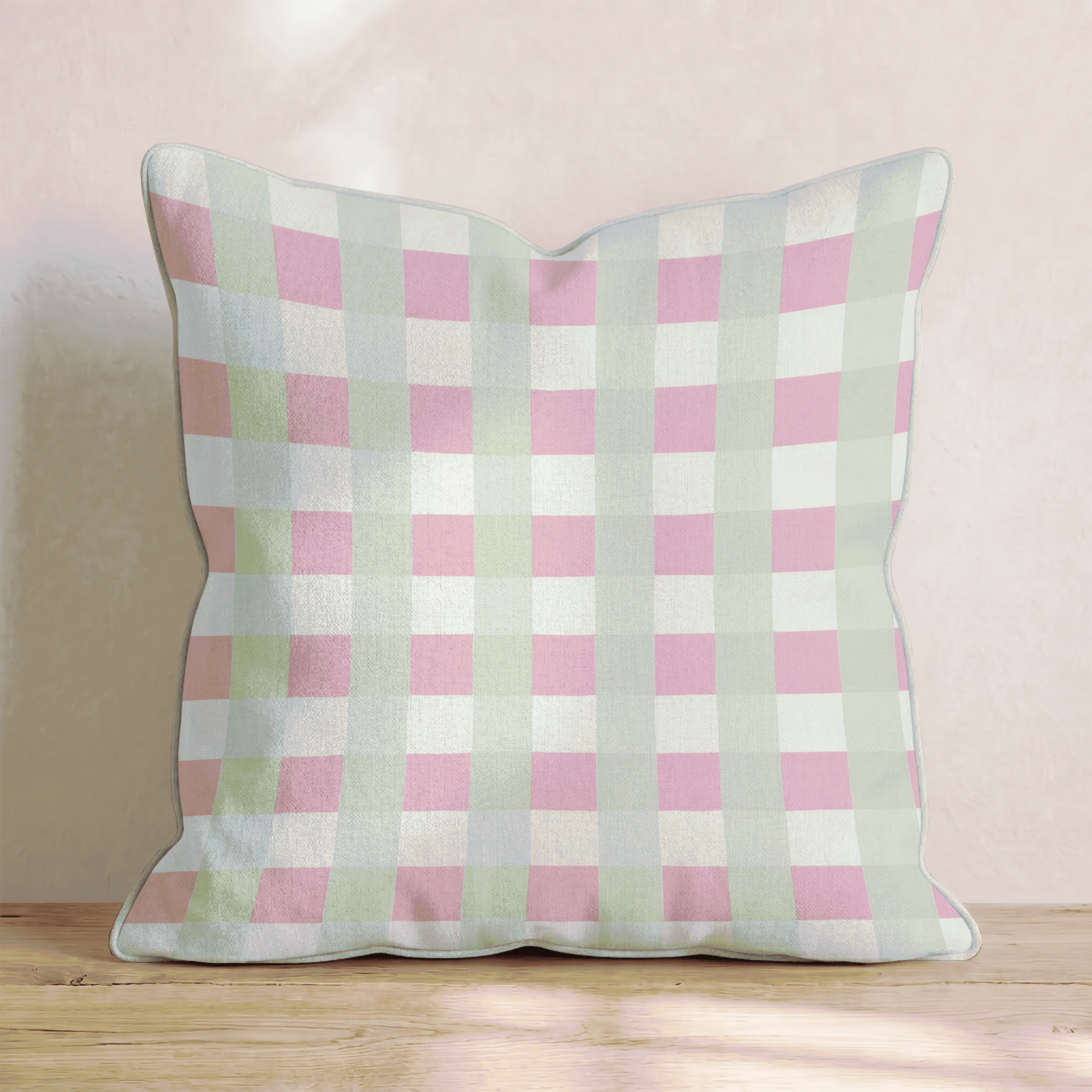 Girly Gingham Throw Pillow - Hillcroft Home