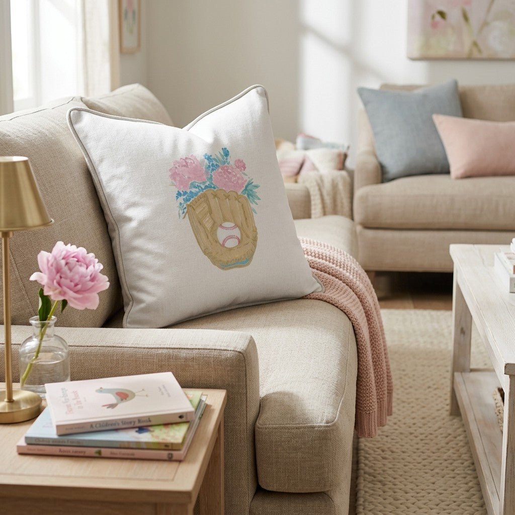 Girly Gloves Throw Pillow - Hillcroft Home