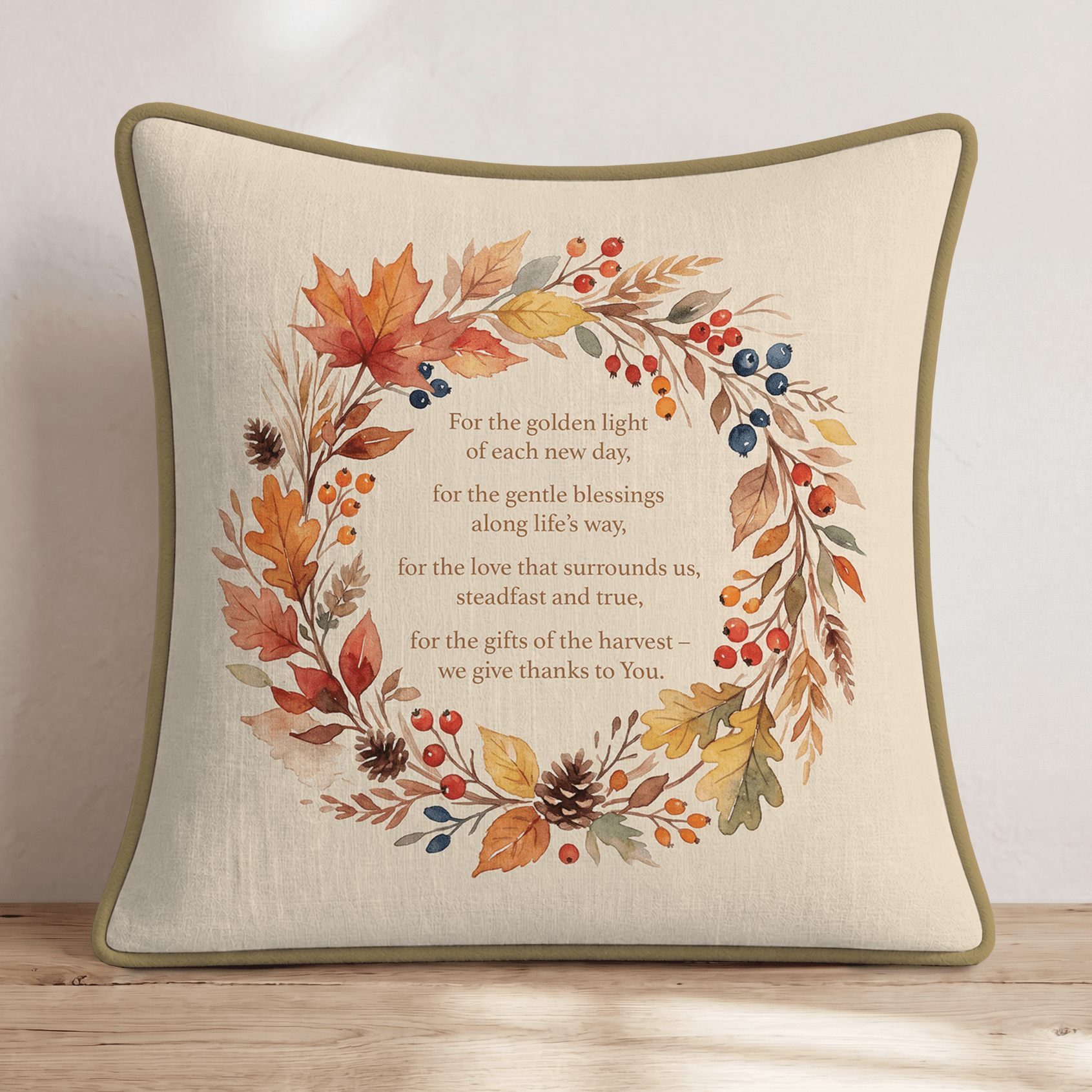 Giving Thanks Throw Pillow - Hillcroft Home