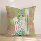 Glam Ski Throw Pillow - Hillcroft Home