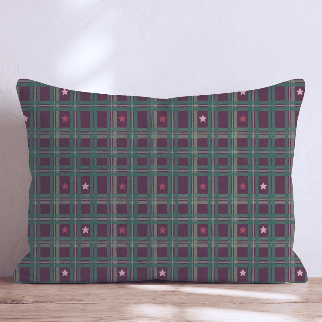 Glimmer Plaid Throw Pillow throw pillow - Hillcroft Home