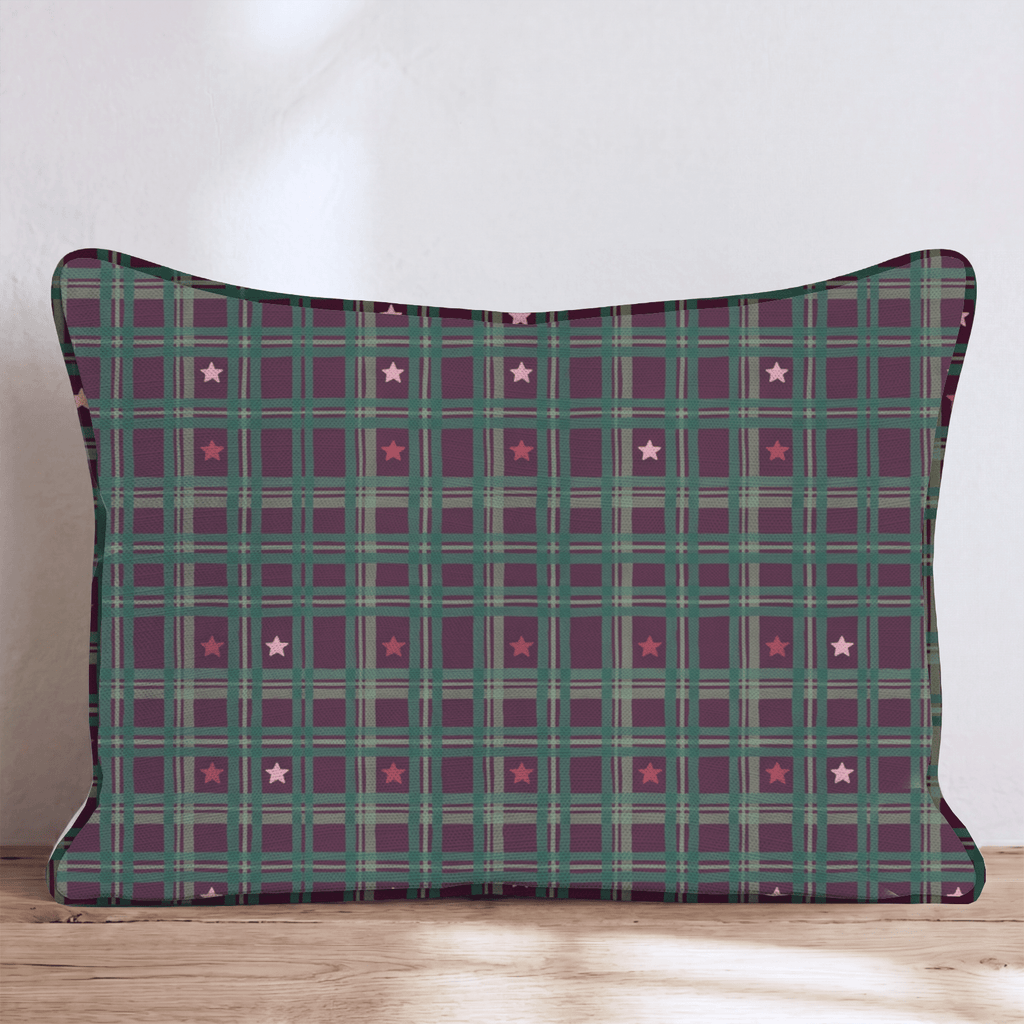 Glimmer Plaid Throw Pillow throw pillow - Hillcroft Home