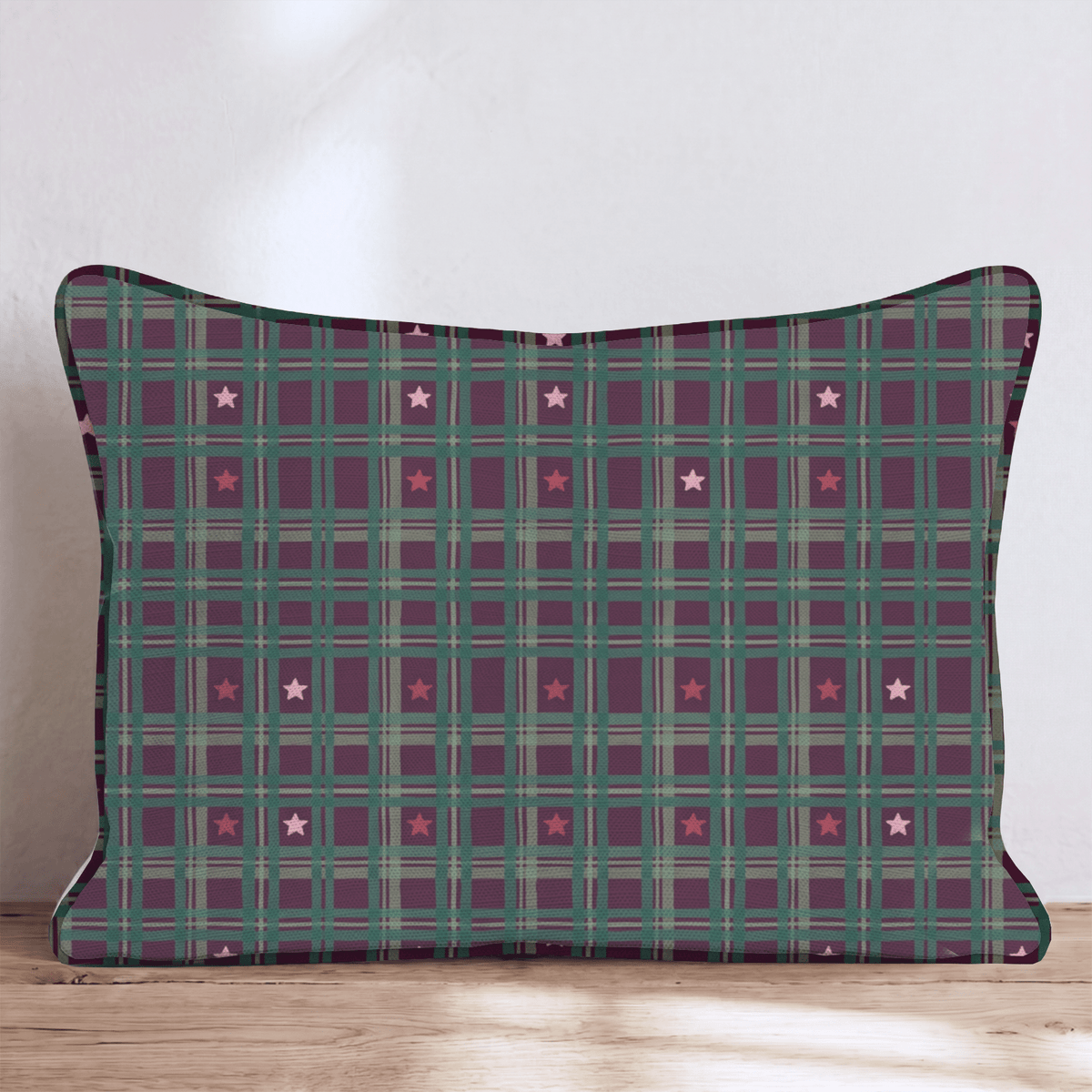 Glimmer Plaid Throw Pillow throw pillow - Hillcroft Home