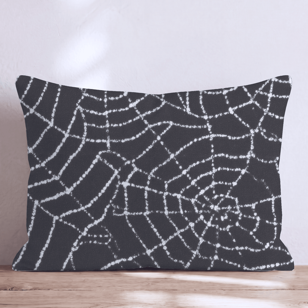 Gloomy Cobwebs Throw Pillow - Hillcroft Home