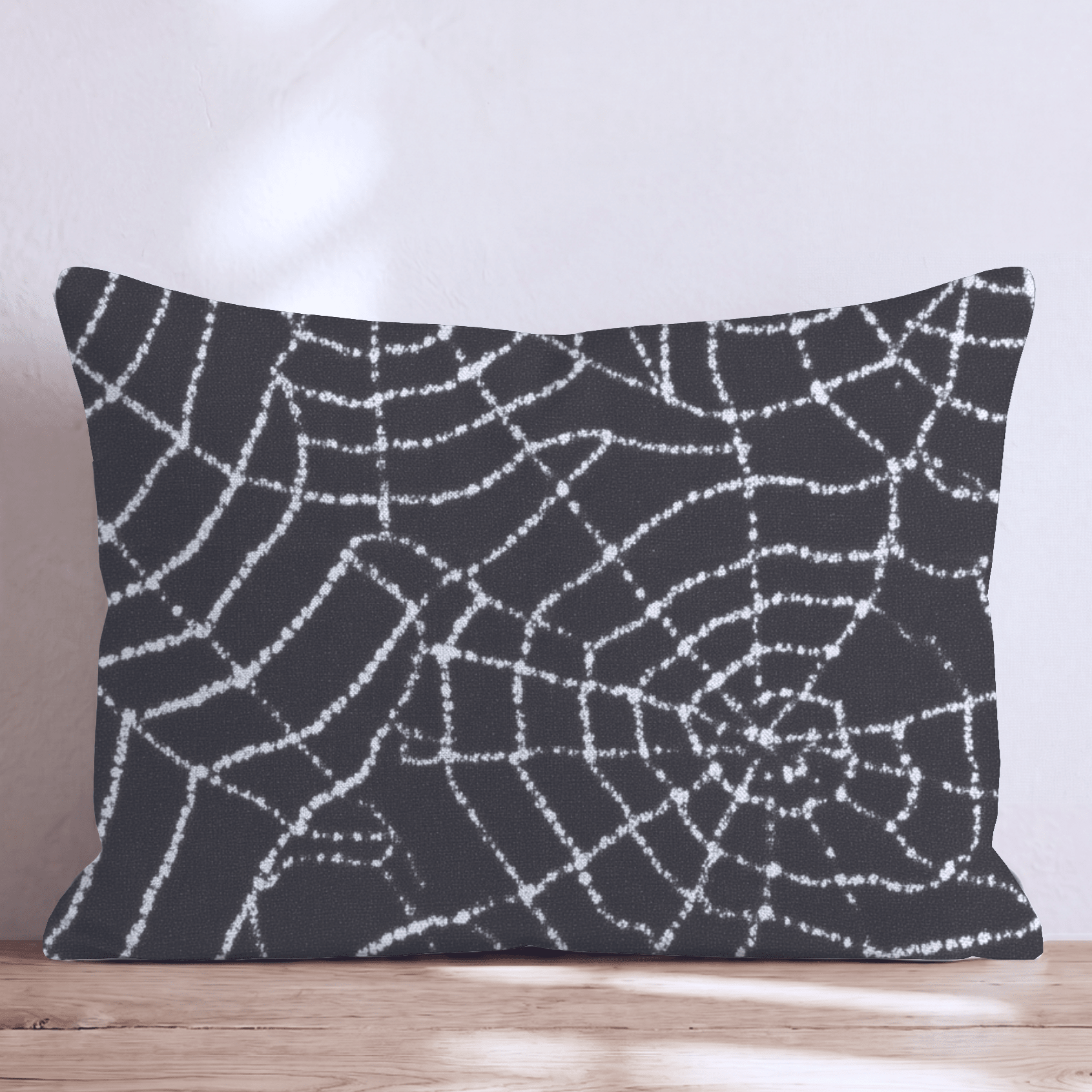 Gloomy Cobwebs Throw Pillow - Hillcroft Home