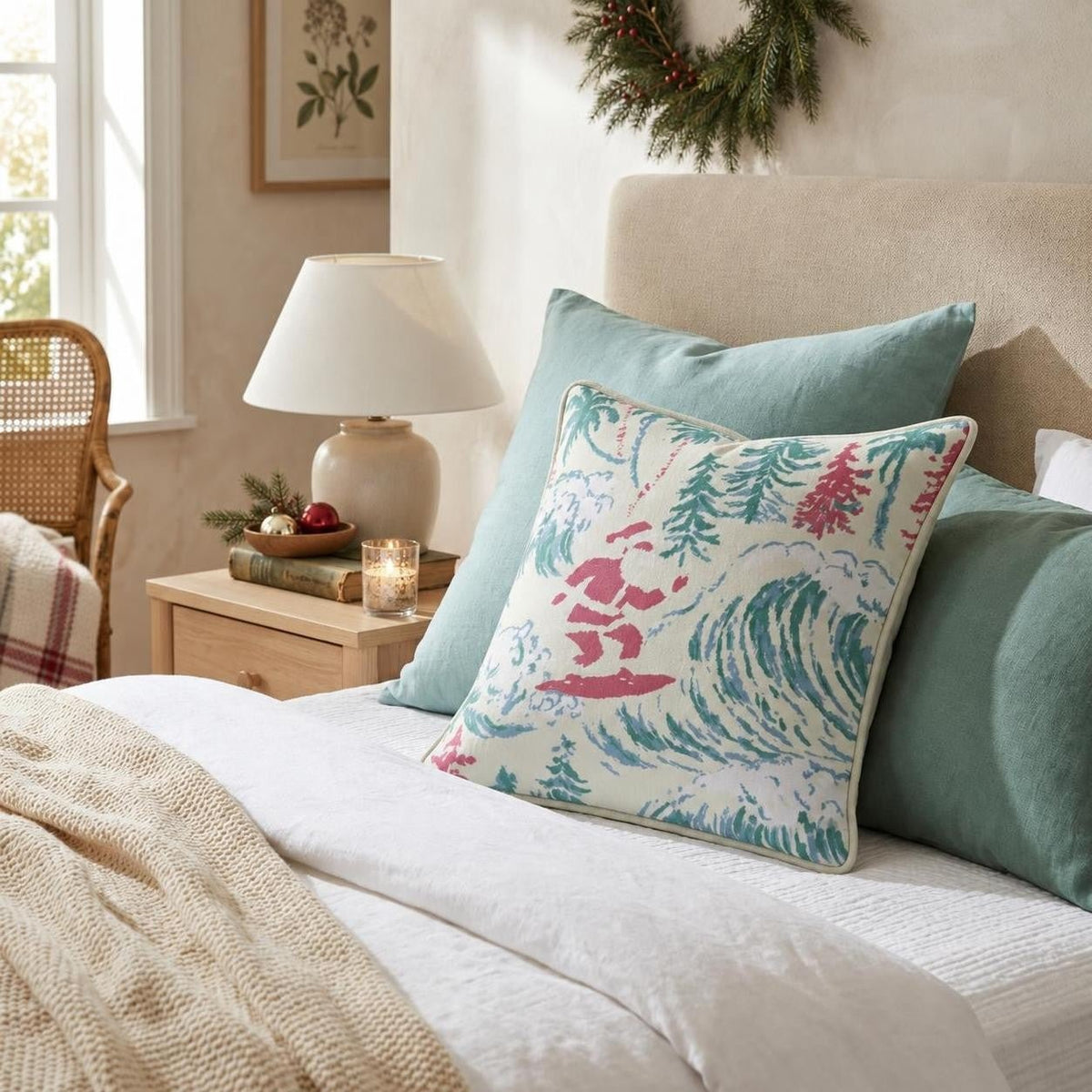 Gnarly Noel Throw Pillow throw pillow - Hillcroft Home
