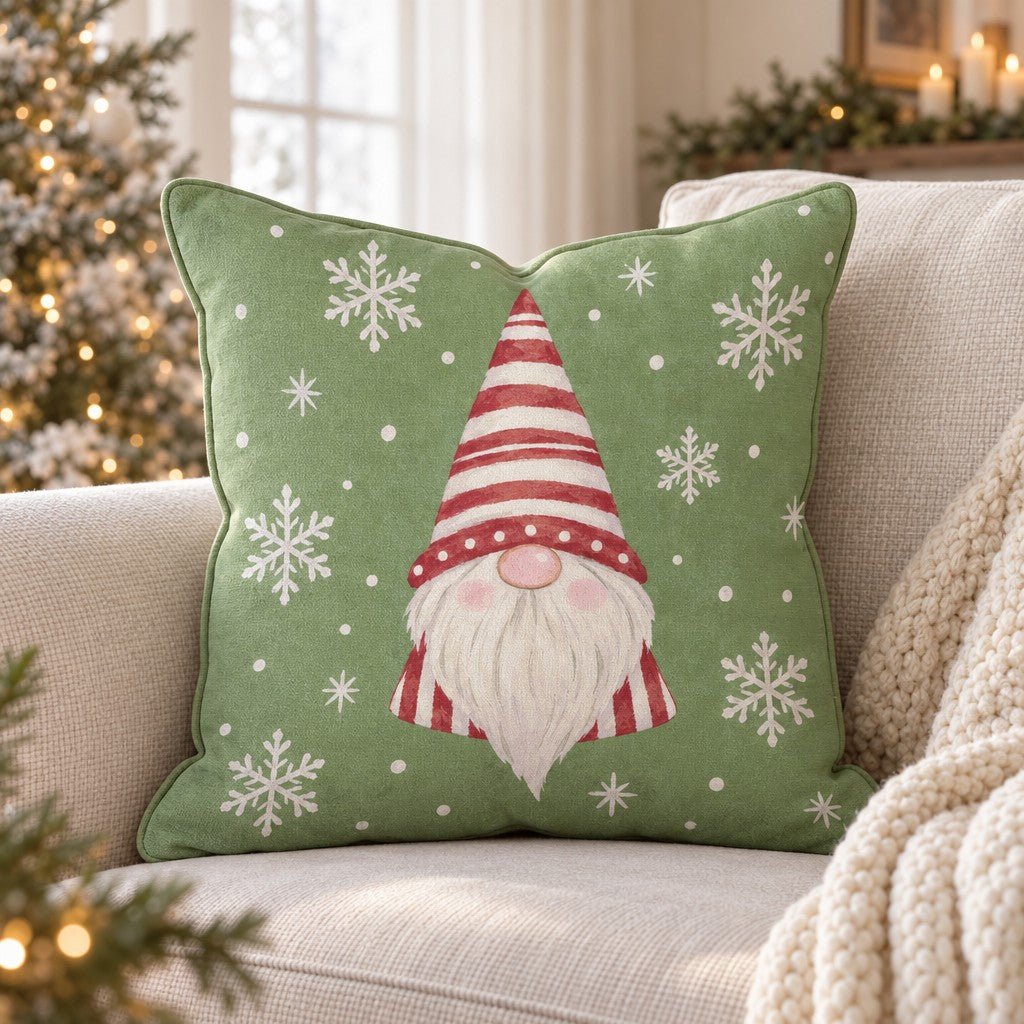 Gnome Before Christmas Throw Pillow throw pillow - Hillcroft Home