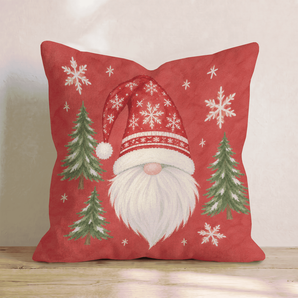 Gnome for the Holidays Throw Pillow throw pillow - Hillcroft Home