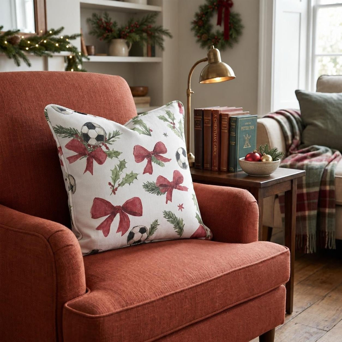 Goal Wreath Throw Pillow throw pillow - Hillcroft Home