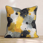 Gold Ink Cow Spot Throw Pillow - Hillcroft Home