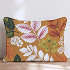 Golden Autumn Botanicals Throw Pillow - Hillcroft Home