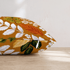 Golden Autumn Botanicals Throw Pillow - Hillcroft Home