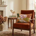 Golden Autumn Botanicals Throw Pillow - Hillcroft Home