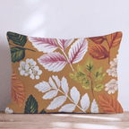 Golden Autumn Botanicals Throw Pillow - Hillcroft Home