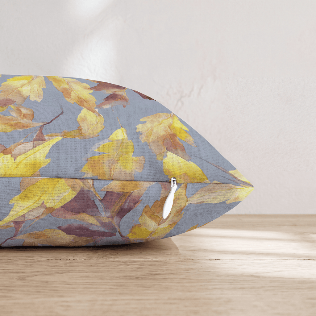 Golden Autumn Leaf Fall Throw Pillow - Hillcroft Home