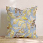 Golden Autumn Leaf Fall Throw Pillow - Hillcroft Home