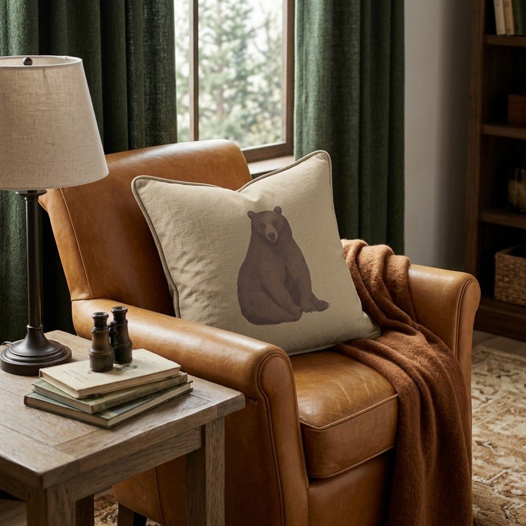 Golden Bear Throw Pillow - Hillcroft Home