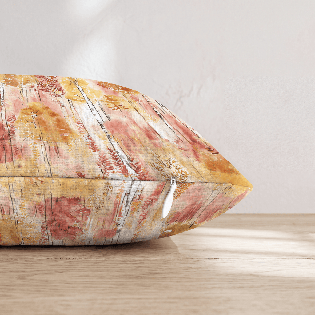Golden Birch Grove Throw Pillow - Hillcroft Home