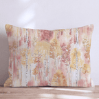 Golden Birch Grove Throw Pillow - Hillcroft Home
