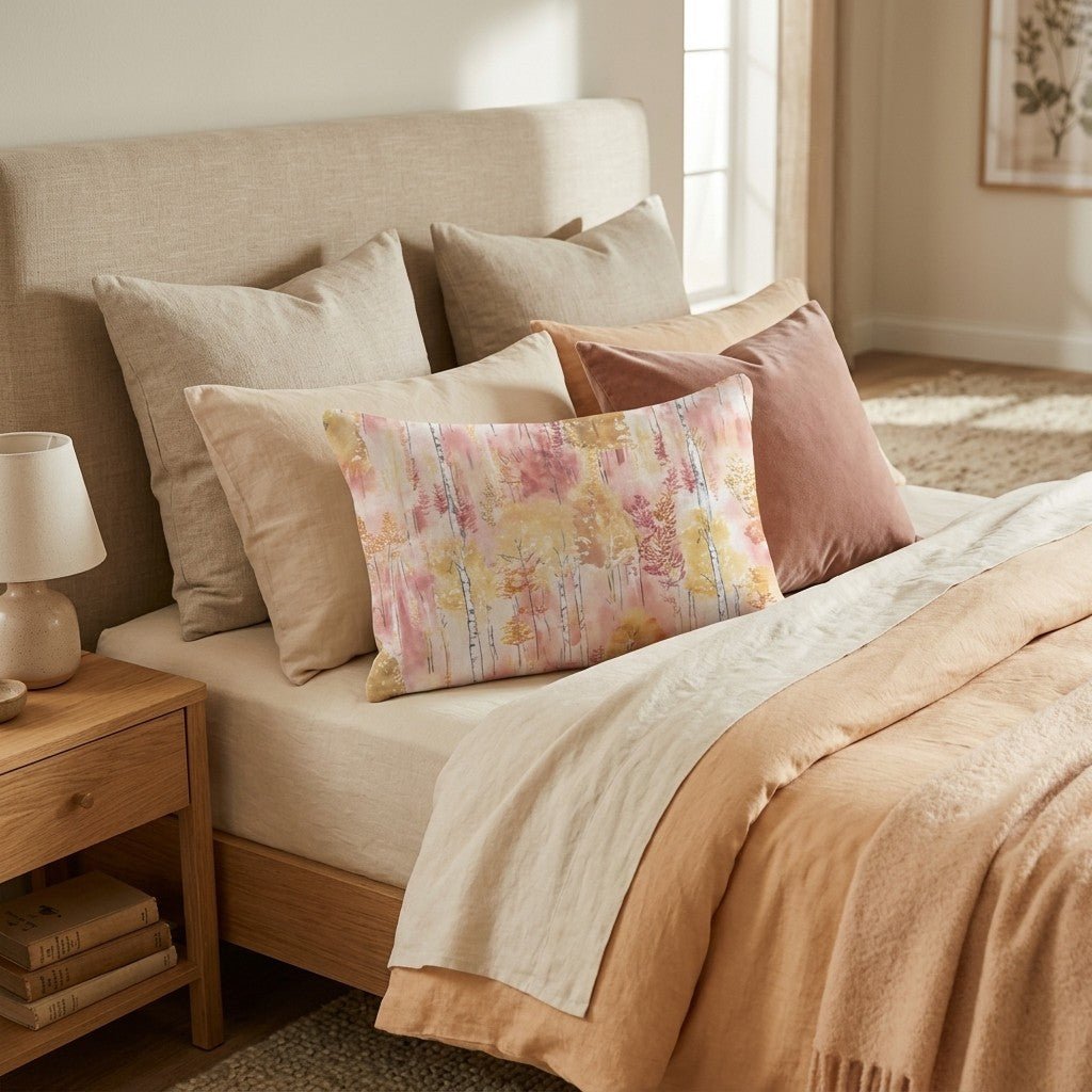 Golden Birch Grove Throw Pillow - Hillcroft Home