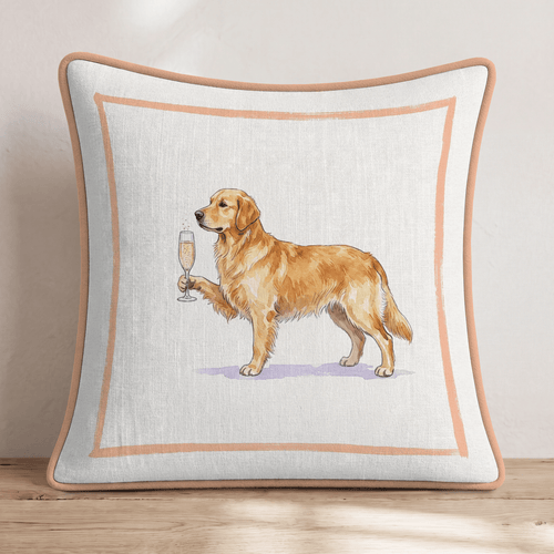 Golden Champagne Throw Pillow - Hillcroft Home