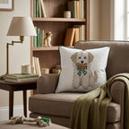 Golden Doodle Thanksgiving Dinner Throw Pillow - Hillcroft Home