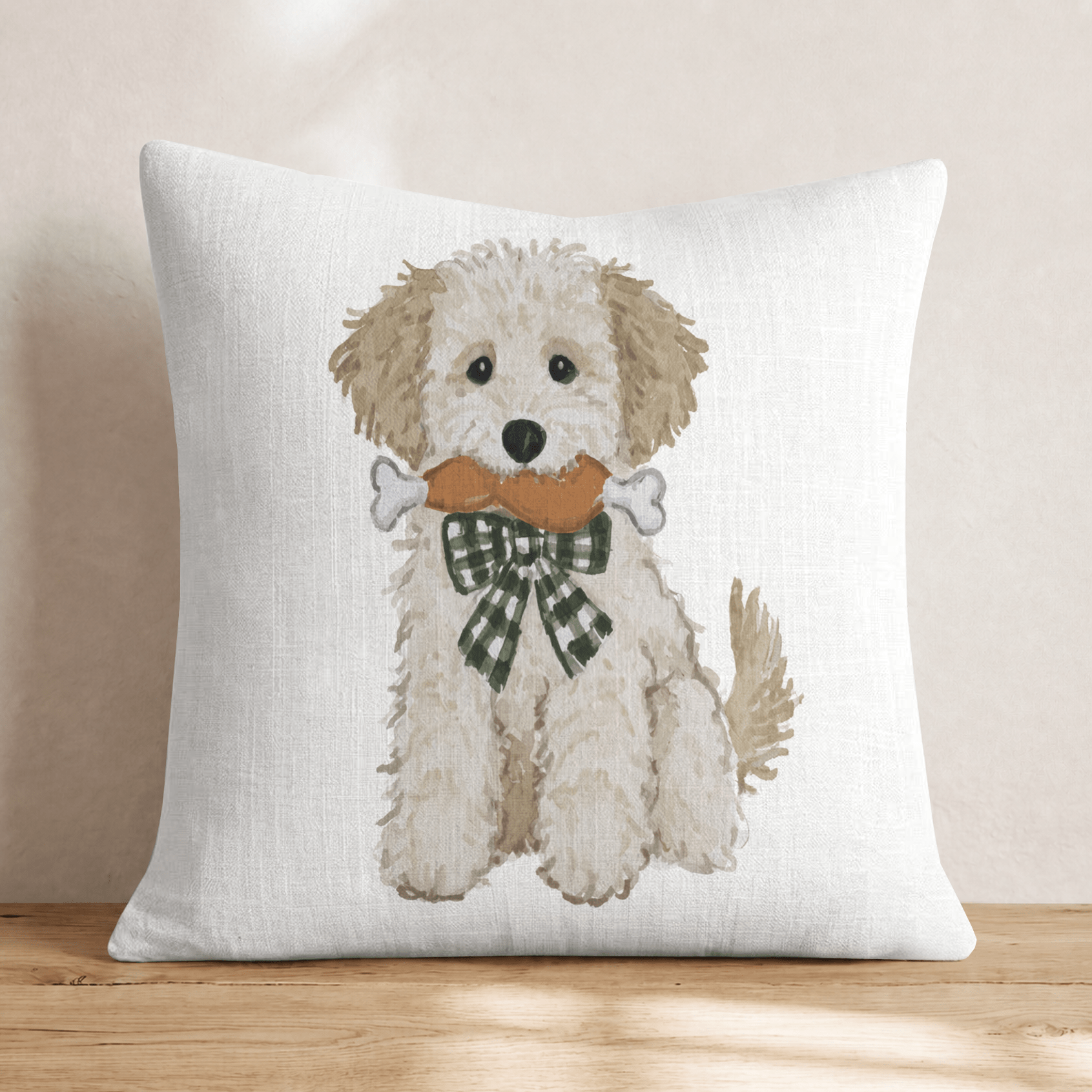 Golden Doodle Thanksgiving Dinner Throw Pillow - Hillcroft Home