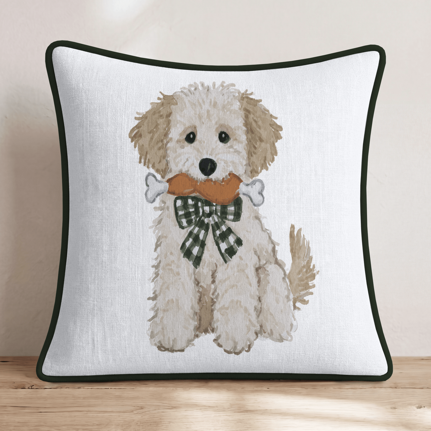 Golden Doodle Thanksgiving Dinner Throw Pillow - Hillcroft Home