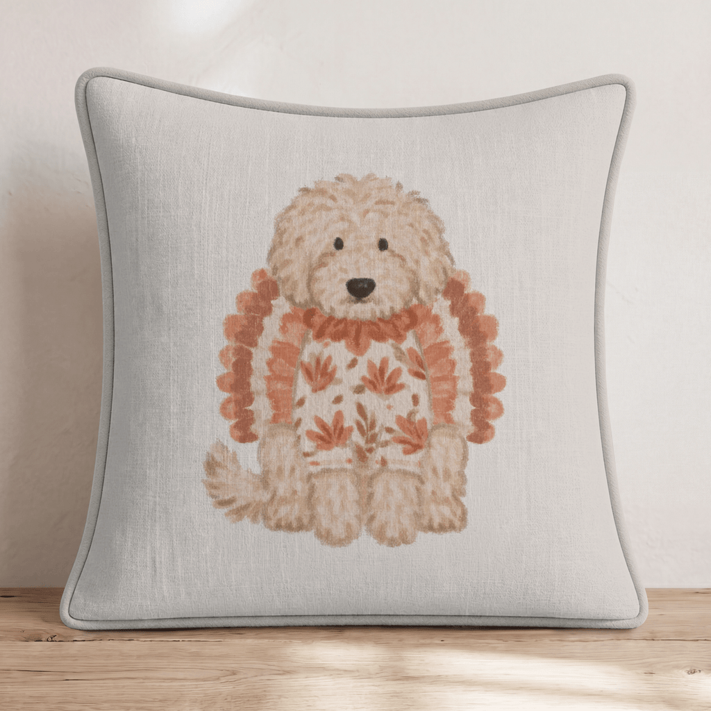 Golden Doodle Tukey Day Throw Pillow - Hillcroft Home