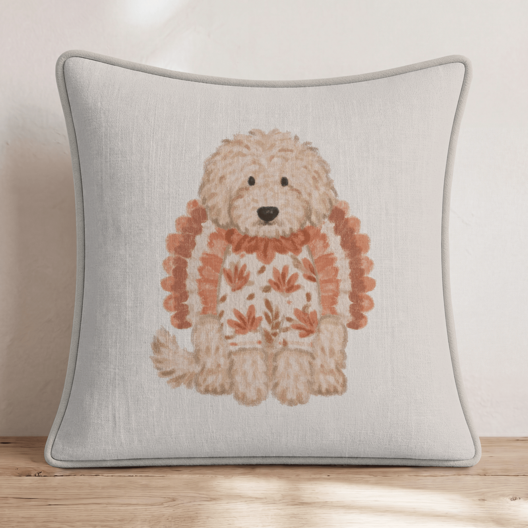 Golden Doodle Tukey Day Throw Pillow - Hillcroft Home