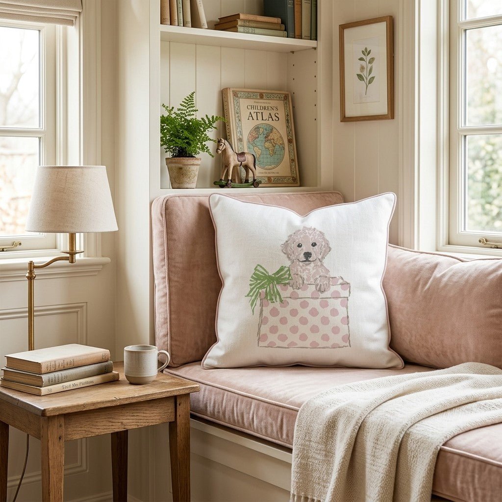 Golden For Christmas Throw Pillow - Hillcroft Home