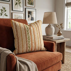 Golden Grain Stripe Throw Pillow - Hillcroft Home