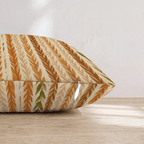 Golden Grain Stripe Throw Pillow - Hillcroft Home