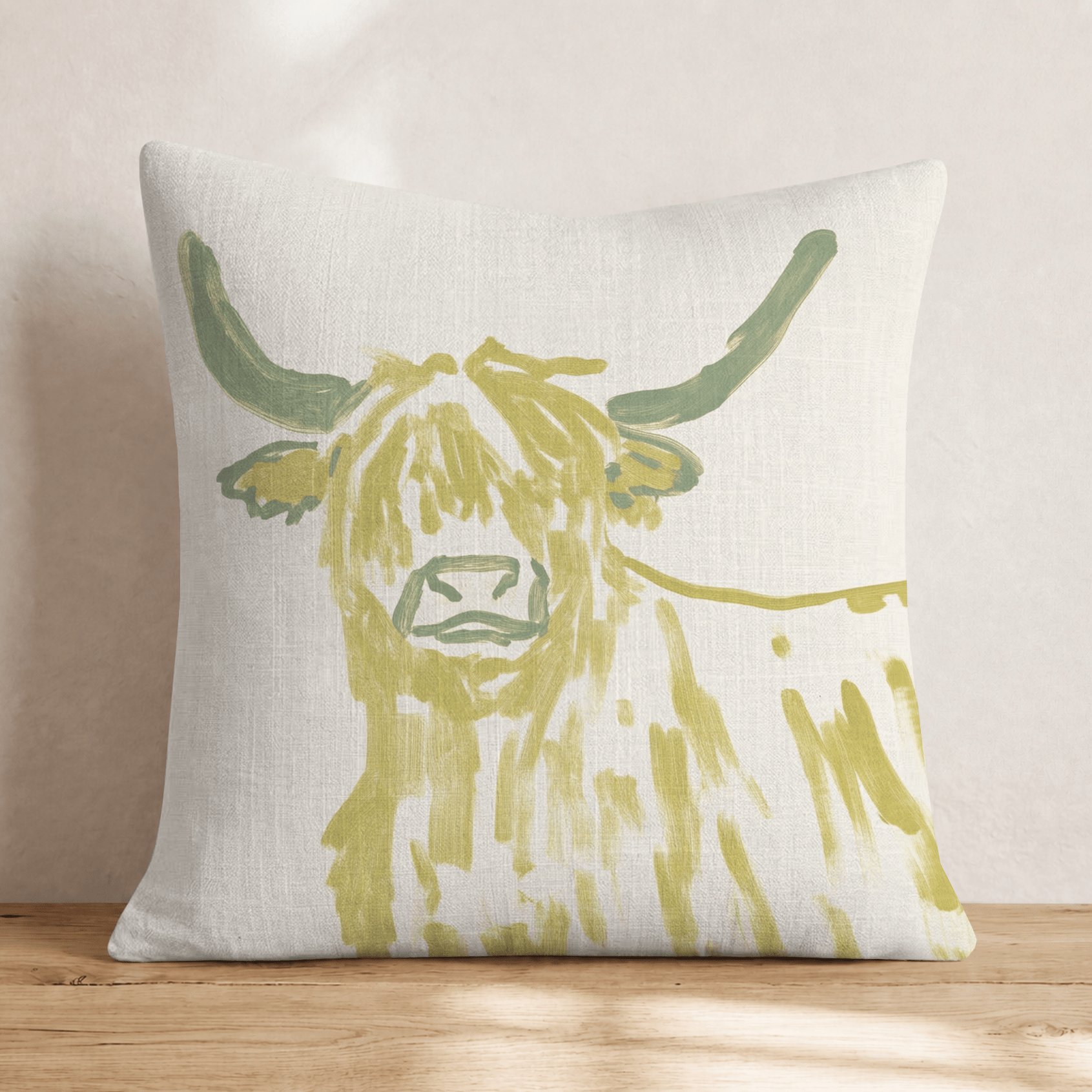 Golden Horns Throw Pillow - Hillcroft Home