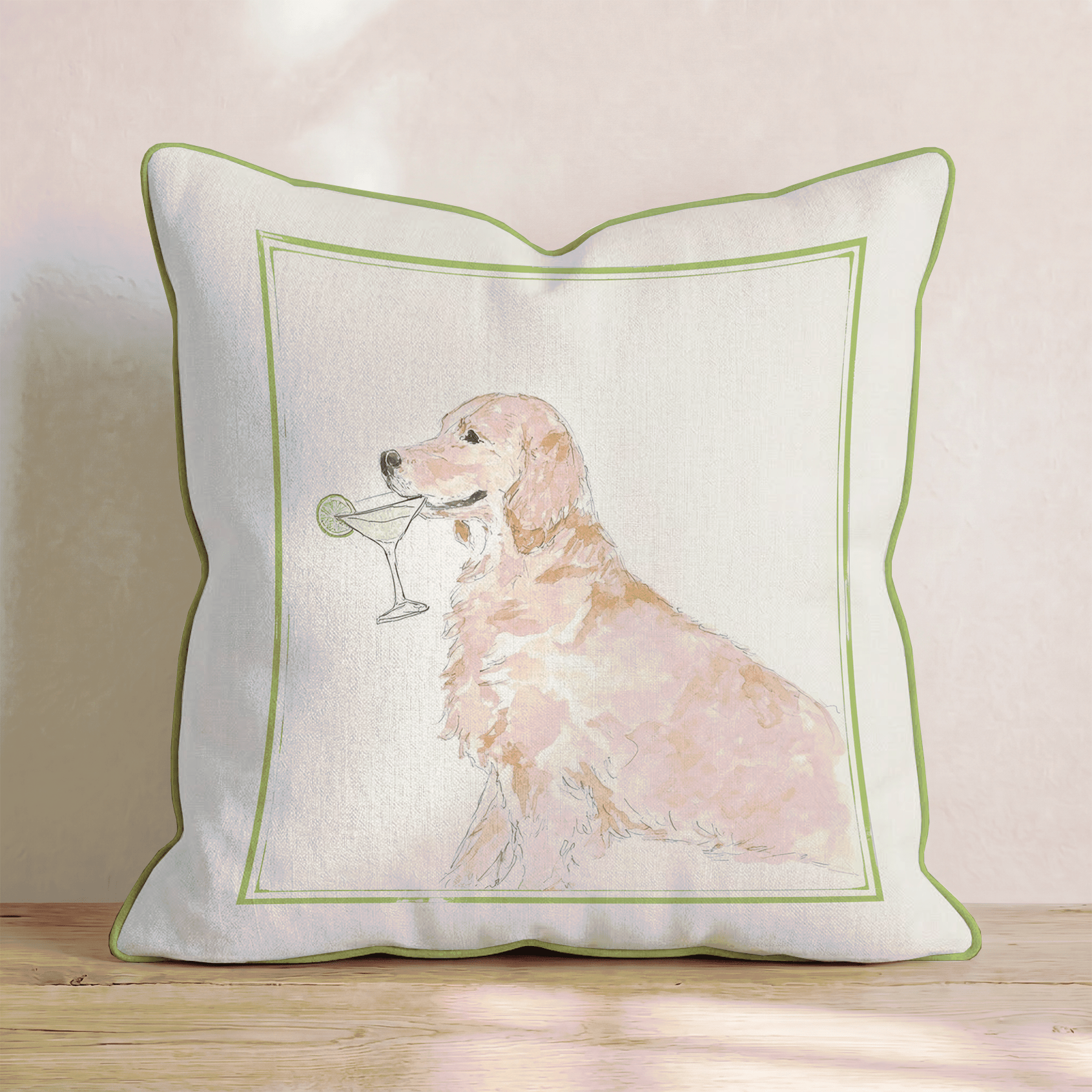Golden Margarita Throw Pillow - Hillcroft Home