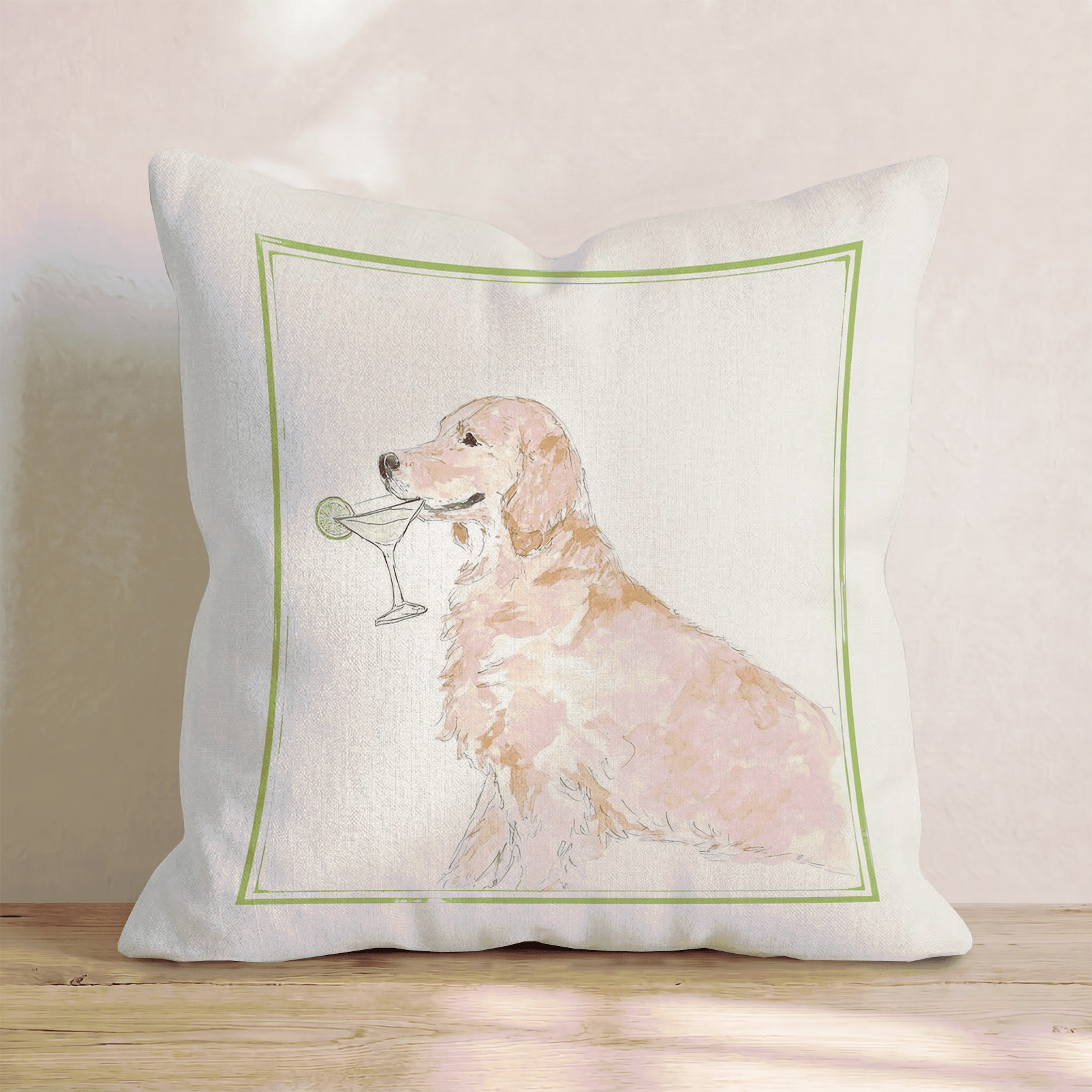 Golden Margarita Throw Pillow - Hillcroft Home