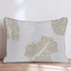 Golden Palm Shadow Throw Pillow throw pillow - Hillcroft Home