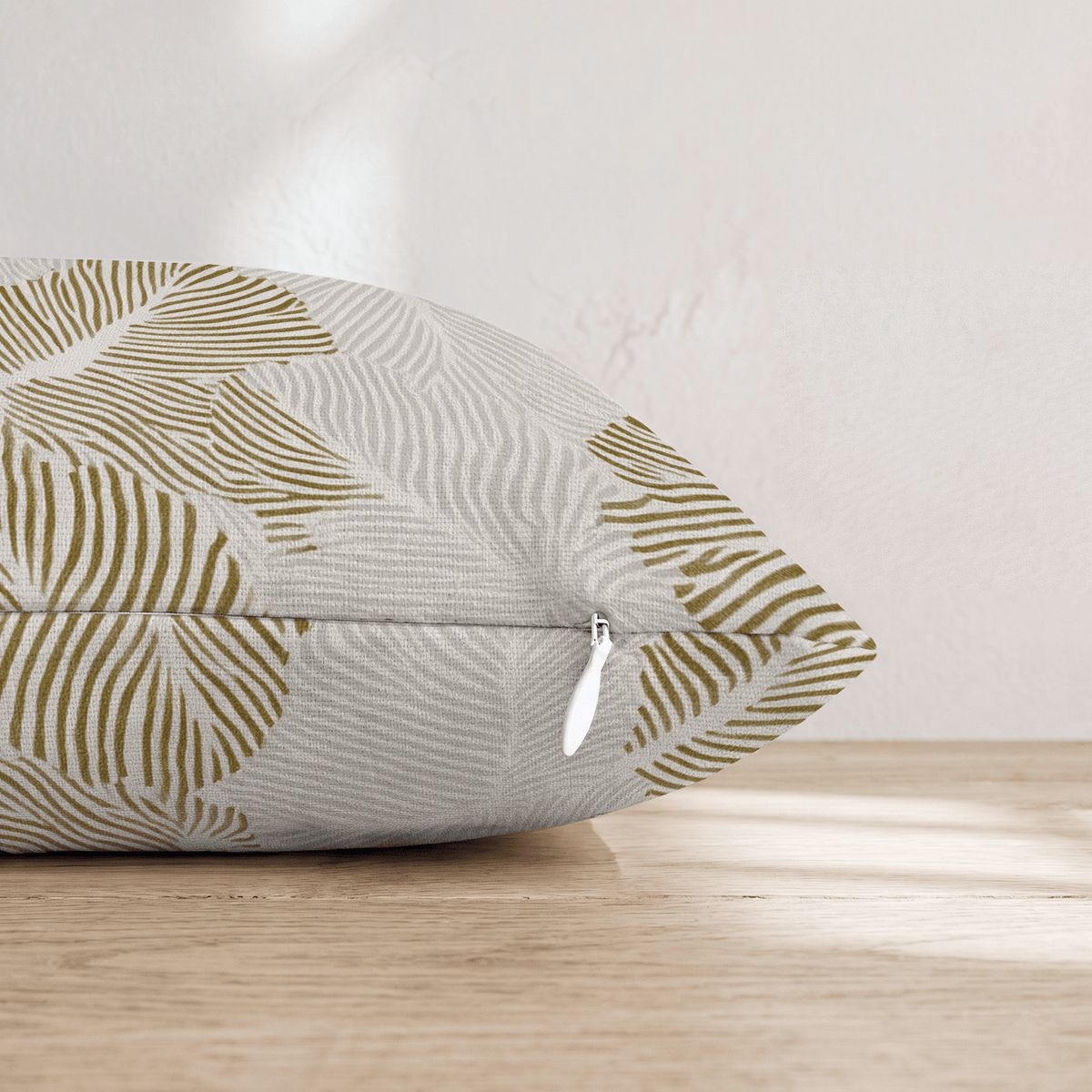 Golden Palm Shadow Throw Pillow throw pillow - Hillcroft Home