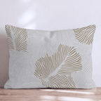 Golden Palm Shadow Throw Pillow throw pillow - Hillcroft Home