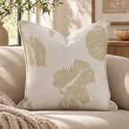 Golden Palm Shadow Throw Pillow throw pillow - Hillcroft Home