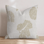 Golden Palm Shadow Throw Pillow throw pillow - Hillcroft Home