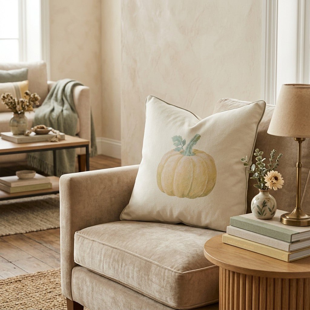 Golden Pumpkin Soft Throw Pillow - Hillcroft Home